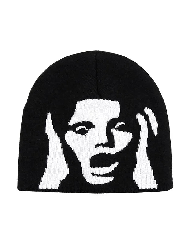 Women Hat Knitting Beanies Pullover Y2K Streetwear Korean Fashion Winter Fashion Vintage Pullover Kpop Goth Warm Hip Hop Unisex
