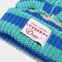 LOVERBOY Striped Cat Ears Beanie