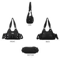 Angel Kiss Women'S Small Stylish Crossbody Bag - Leather-Textured Vegan Leather Multi-Pocket Zipper Tote, Casual Trendy Purse, Trendy Versatile Bag for Purchase, Women'S Summer Accessory,Summervibes